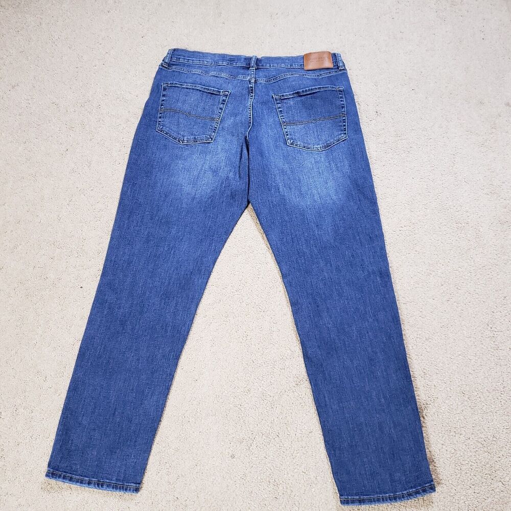 Lucky Brand Mens Jeans 38x32 (Fits 36x31) Blue 412 Athletic Slim Dark Whiskered - Picture 2 of 12